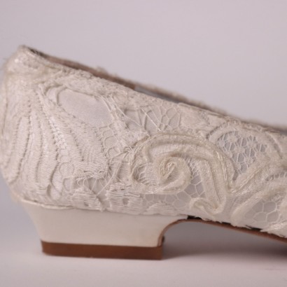#vintage #abbigliamentovintage #abitivintage #vintagemilano #modavintage, Vintage White Lace Shoes