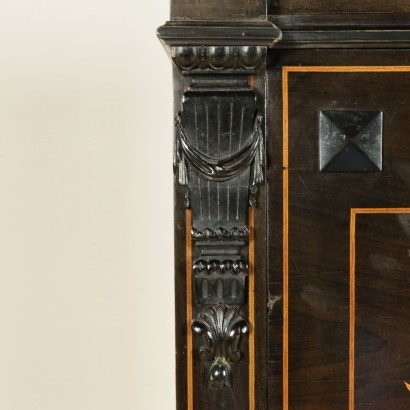 French Secretaire Sessile Oak Black Marble France 19th-20th Century