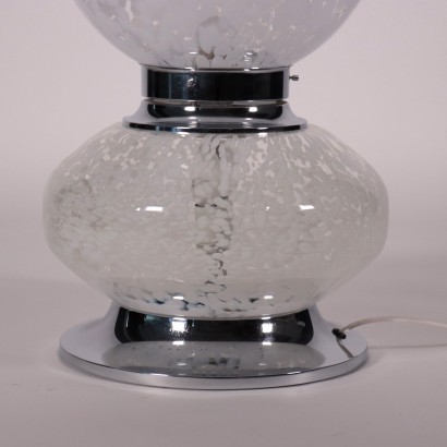 Lamp Chromed Metal Glass Italy 1960s