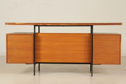 modernism, modernism desk desks, 50 years, 60 years, telephone, desk with drawers, wood, teak and formica top