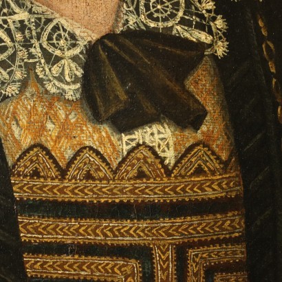 Portrait de E. Lampugnani Huile sur Toile Italie XVI Siècle