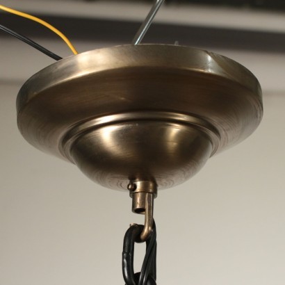 Lamp In The Style Of Luigi Caccia Dominioni Brass Glass Italy 1960s