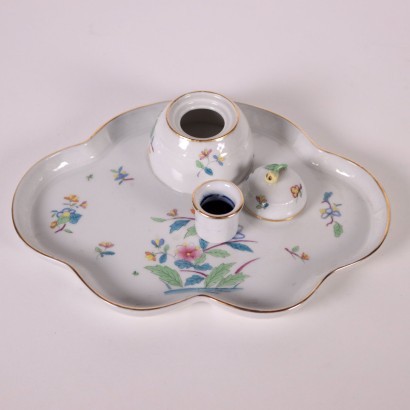 Inkwell By Herend Hungary Porcelain 20th Century