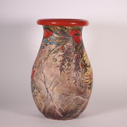 Vase V. Mazzotti, Céramique, Italie, 1970s