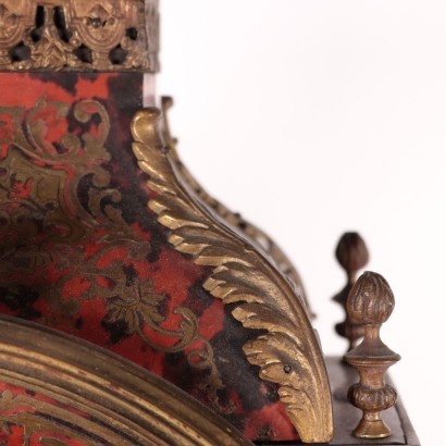 Boulle Style Clock, Napoleon III, Gilded Bronze, Wood, France, '800.
