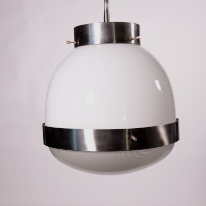 Sergio Mazza Lamp Chromed Metal Glass Italy 1960s 1970s