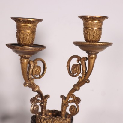 Paire D'Appliques, Bronze Ciselé, Style Napoléon III, Italie, '800.