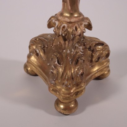Eklektischer Leuchter, Vergoldet, Italien, XIV Jhd.
