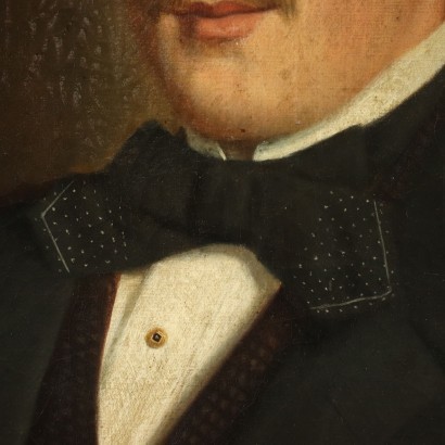 Portrait Of A Man Oil On Canvas 19th Century