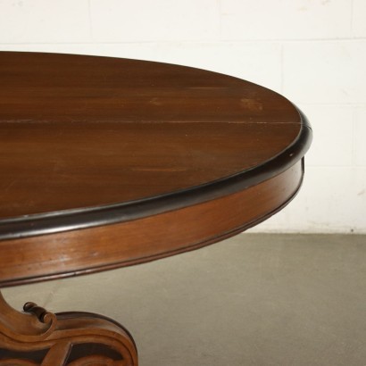 Extendable Umbertine Table Walnut Italy 19th Century
