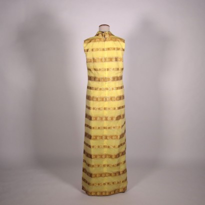 #vintage #vintageclothing #vintagedress #vintagemilano #vintagemoda, Vestido largo vintage amarillo y dorado