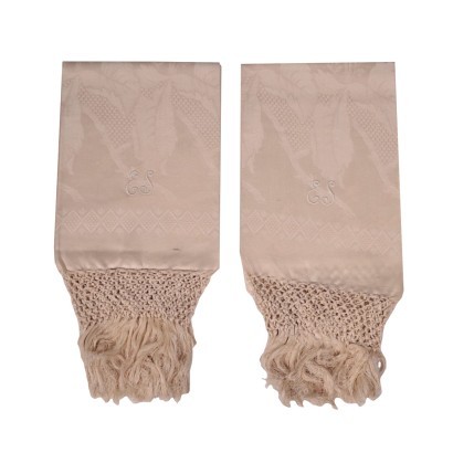 Paar Flandern-Handtücher aus Leinen