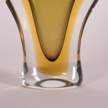 Submerged Glass Vase Murano Italy 1960s