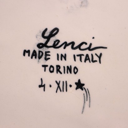 Vase Lenci Ceramic Turin Italy 1930s
