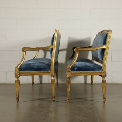 Pair Of Sofas Neoclassical Naples Italy Second Half '700