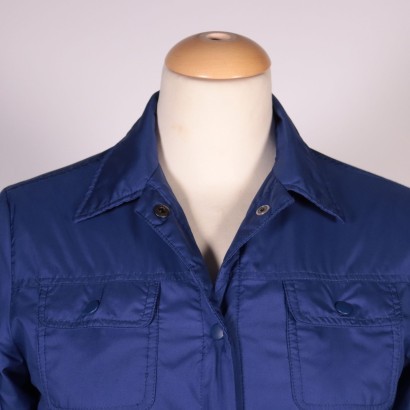 Aspesi Blue Jacket-Shirt Polyester Gallarate Italy