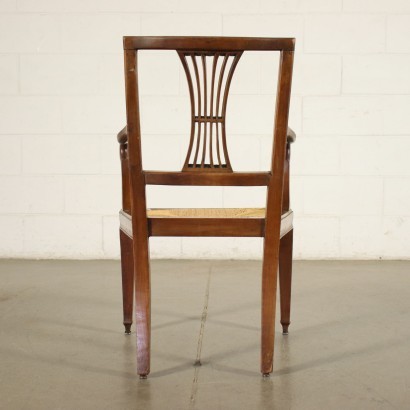 Antik, Sessel, antike Sessel, antiker Sessel, antiker italienischer Sessel, antiker Sessel, neoklassizistischer Sessel, Sessel des 19. Jahrhunderts, Directory Sessel