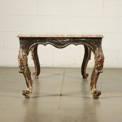 SMall Table Made With An Ancient Bench Italy 20th Century