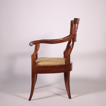 antigüedades, sillón, sillones antiguos, sillón antiguo, sillón italiano antiguo, sillón antiguo, sillón neoclásico, sillón del siglo XIX, sillón Lombard Empire