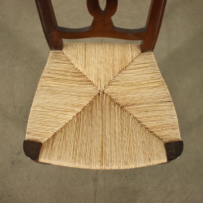 Antik, Stuhl, antike Stühle, antiker Stuhl, antiker italienischer Stuhl, antiker Stuhl, neoklassischer Stuhl, Stuhl aus dem 19. Jahrhundert, Gruppe von sieben Modenesischen Stühlen