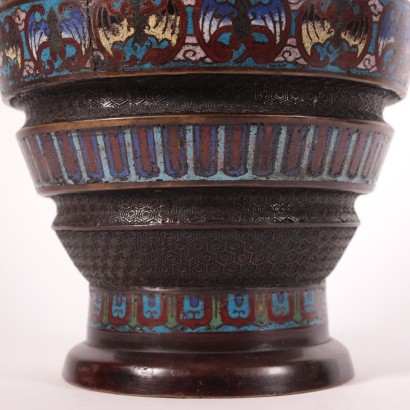 Cloisonné Vase Bronze - Japan XIX-XX Jhd