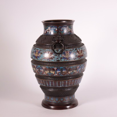 antiquariato, vaso, antiquariato vaso, vaso antico, vaso antico italiano, vaso di antiquariato, vaso neoclassico, vaso del 800,Vaso Cloisonné