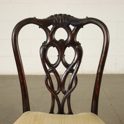 antique, chaise, chaises antiques, chaise antique, chaise italienne antique, chaise antique, chaise néoclassique, chaise 19ème siècle, Quattro Sede et Paire de fauteuils en% 2