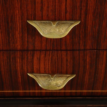 Chest Of DraweVeneered Wood Marble Brass Italy 1950s 1960srs