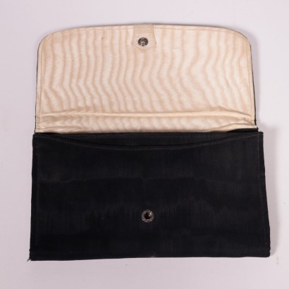 Vintage Black Clutch Bag With Swarovski.