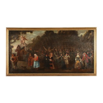 Allegory Of Love Oil On Canvas Northern Europe 17th 18th Century