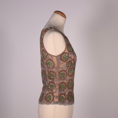 Nico Fontana Silk Top with Floral Emboideries Milan