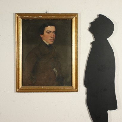 Männliches Porträt, Öl auf Leinwand, \'800.