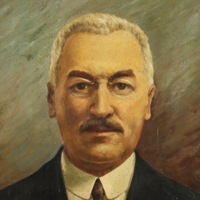 Male Portrait Oil on Canvas 20th Century
