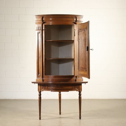 Neoclassical Corner Cabinet Walnut Italy XVIII Century