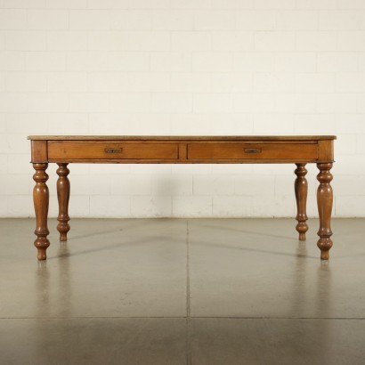 Big Table Walnut Sessile Oak Italy 19th Century