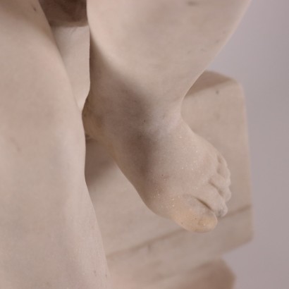 White Marble Putto Italy 19th-20th Century