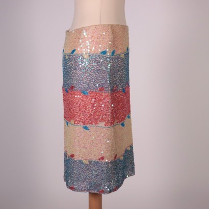 Nico Fontana Striped Sequin Skirt Milan