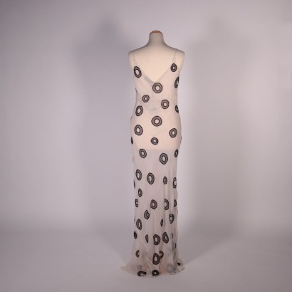 Nico Fontana White Silk Dress With Dots