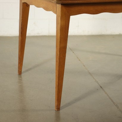 Table Back-Treated Glass Sessile Oak Italy 1940s