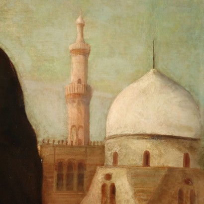 Large Painting Orientalist Subject Oil On Canvas Late '800