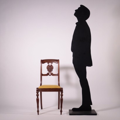 Antik, Stuhl, antike Stühle, antiker Stuhl, antiker italienischer Stuhl, antiker Stuhl, neoklassischer Stuhl, Stuhl aus dem 19. Jahrhundert, Paar Louis Philippe Stühle