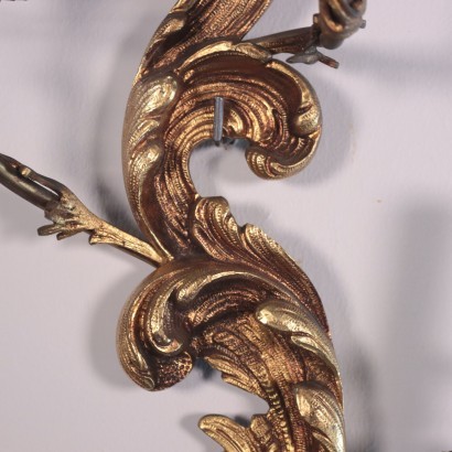 Paire d'Appliques, Bronze Doré, Italie, XX S.