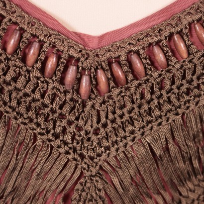 Nico Fontana Croched Top With Fringes Cotton Italy