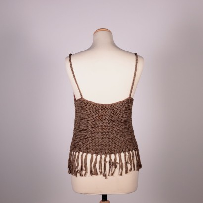 Nico Fontana Croched Top With Fringes Cotton Italy