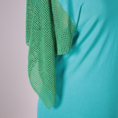 Turquoise and Green Sweater