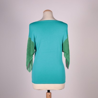 Türkis-grüner Pullover