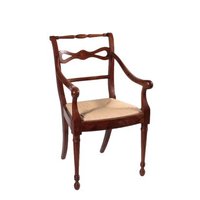antik, Sessel, antike Sessel, antiker Sessel, antiker italienischer Sessel, antiker Sessel, neoklassizistischer Sessel, Sessel aus dem 19. Jahrhundert, Restaurierungssessel
