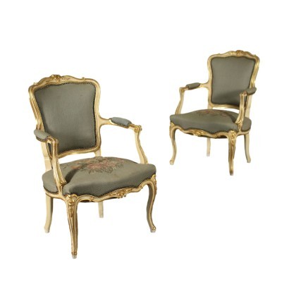 Pair of Baroque Style Armchairs