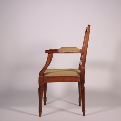 antik, Sessel, antike Sessel, antiker Sessel, antiker italienischer Sessel, antiker Sessel, neoklassizistischer Sessel, Sessel des 19. Jahrhunderts