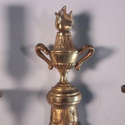 Paar Wandlampen Vergoldete Bronze Italien XX Jhd